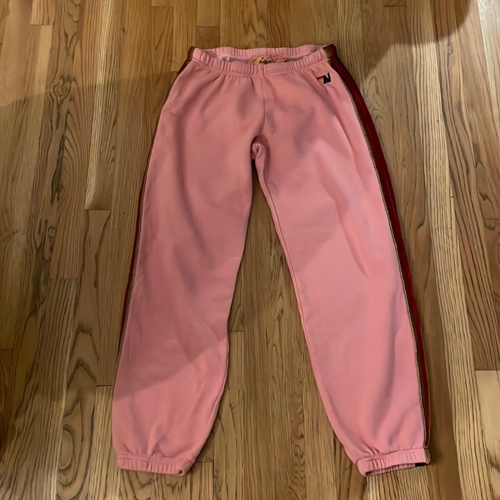 Aviator Nation Velvet Stripe Joggers